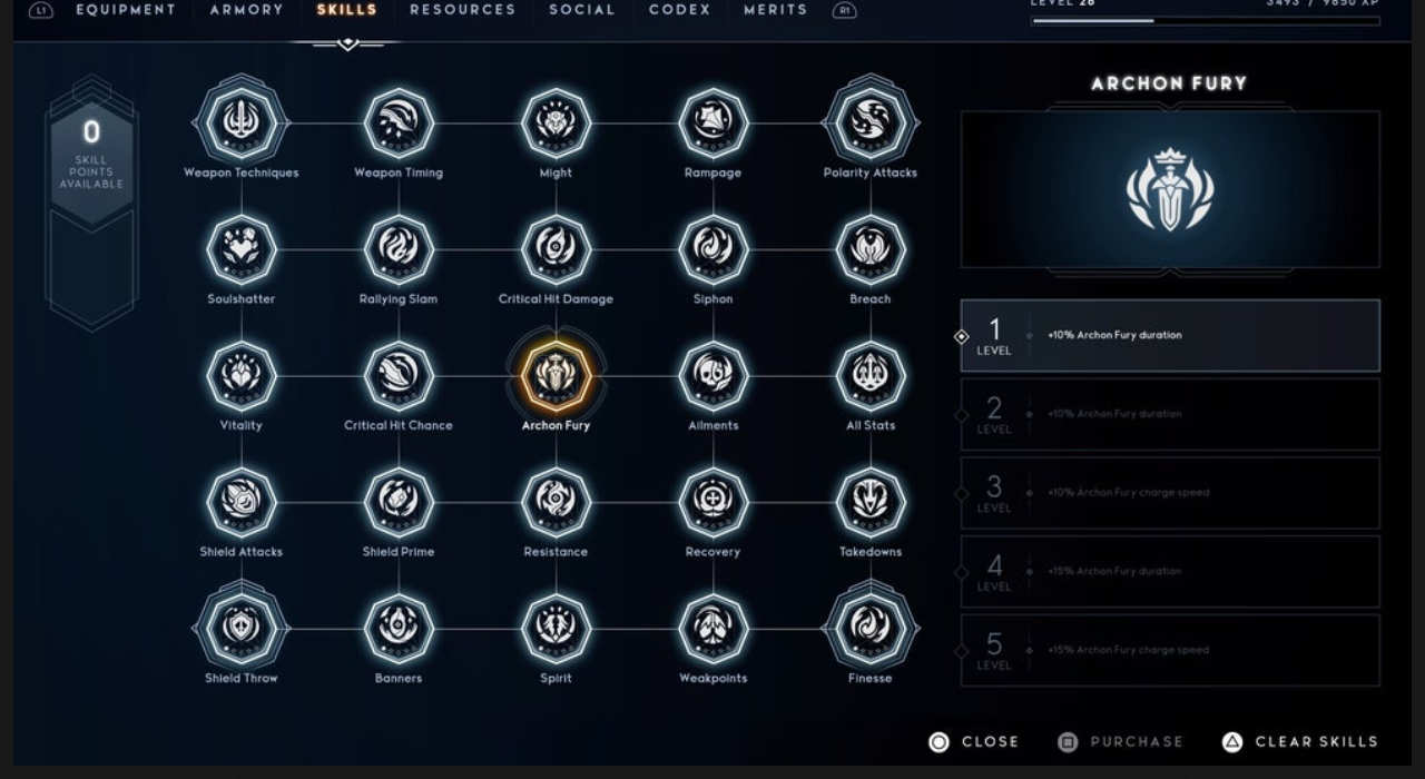 godfall skill grid