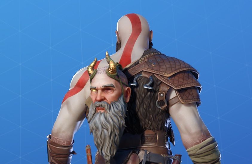 fortnite kratos mimir head