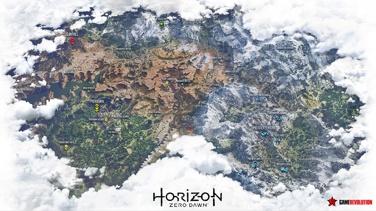 horizon zero dawn map