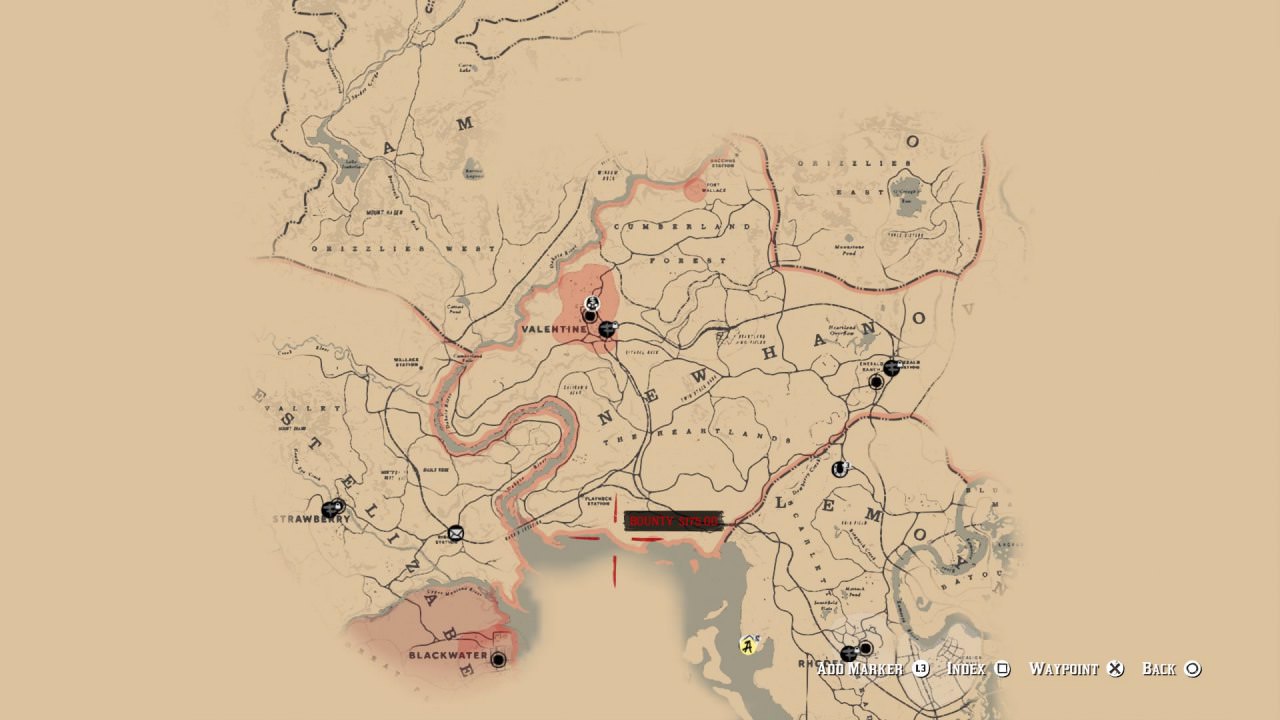 red dead redemption 2 in game map leaked