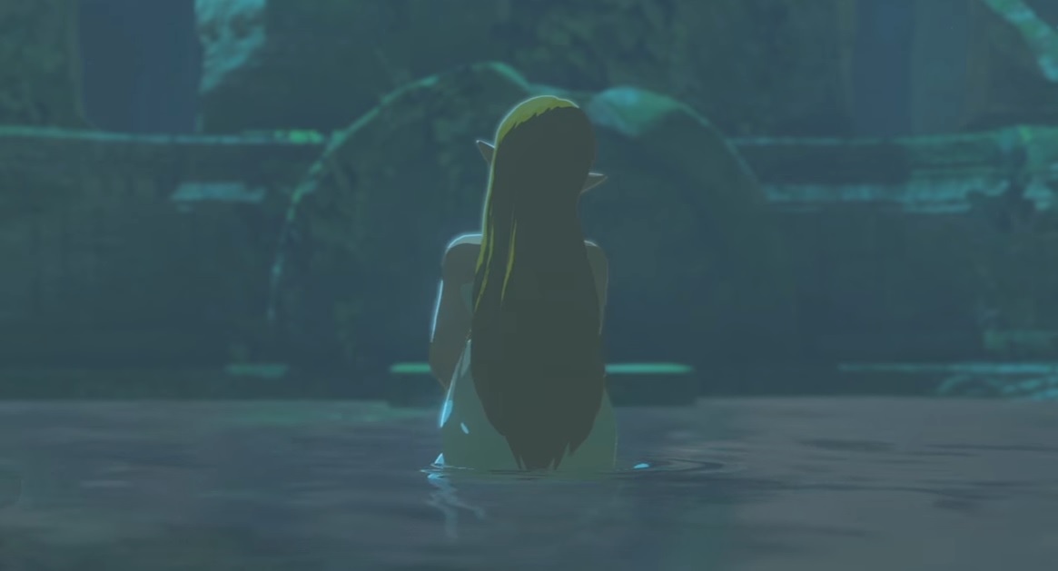 zelda bathing