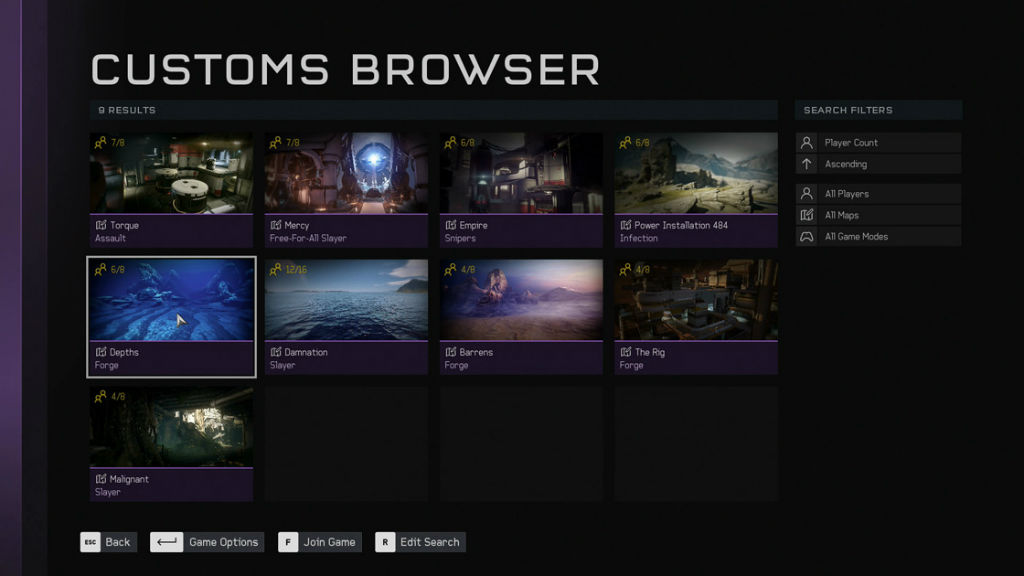 halo 5 customs browser