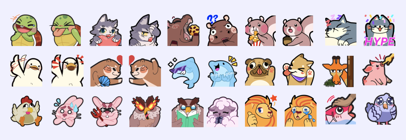 animal week emotes