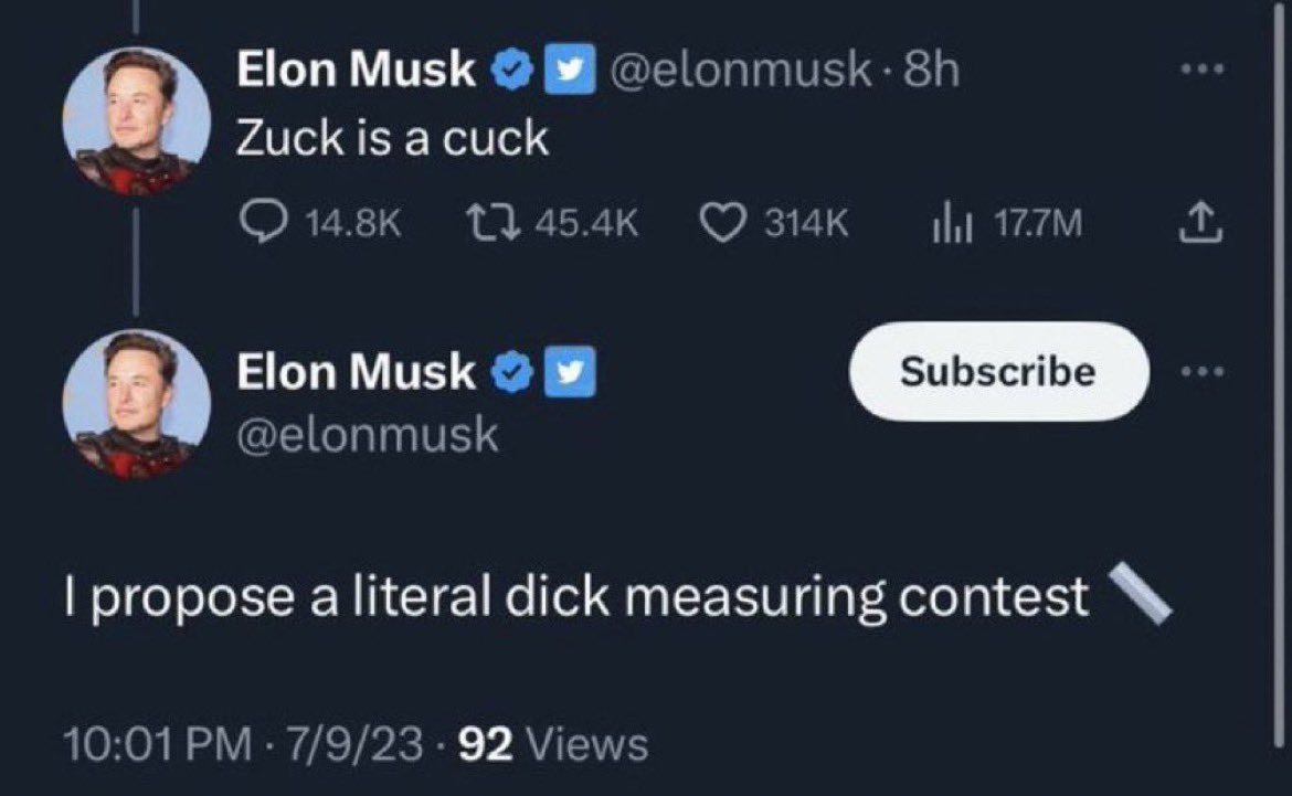 elon musk dick measuring contest