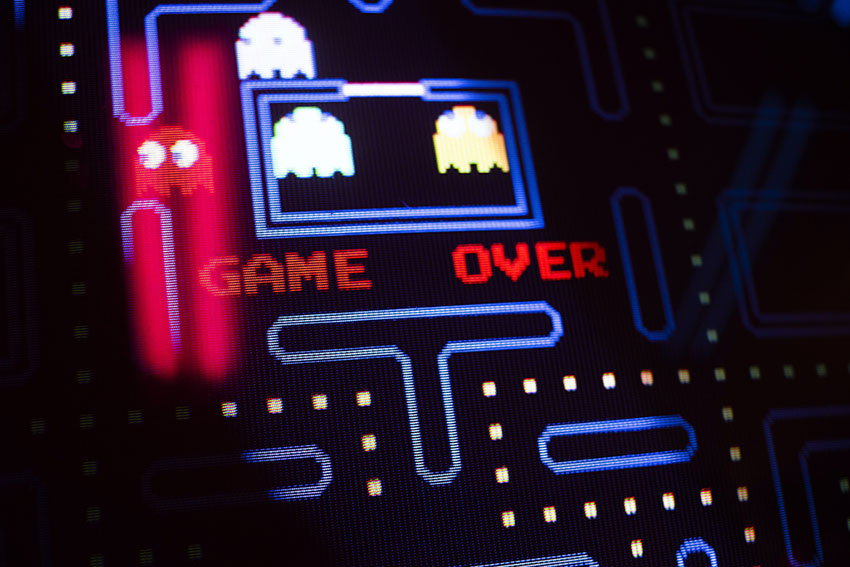 game over image pac man retro games