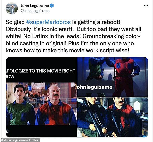 john leguizamo tweet super mario movie luigi