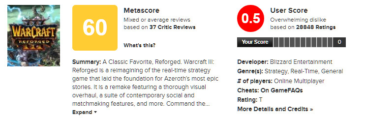 metacritic reforged