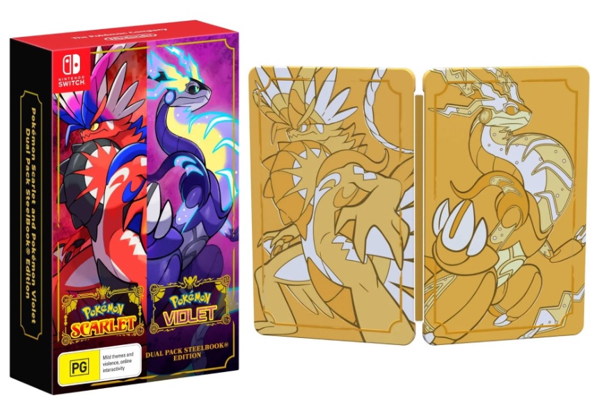 pokemon scarlet and violet steelbook full