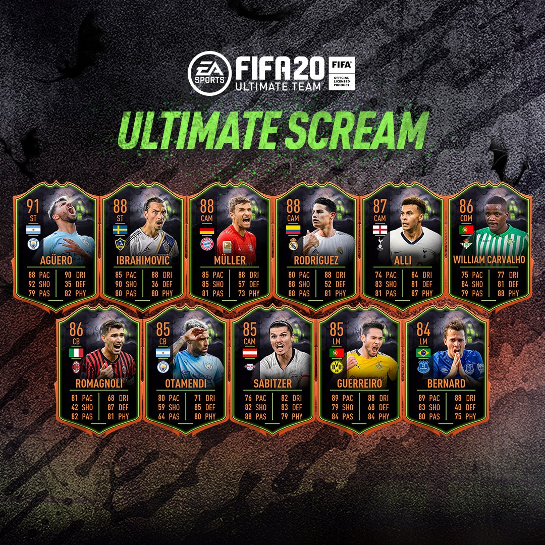 fifa 20 ultimate scream players