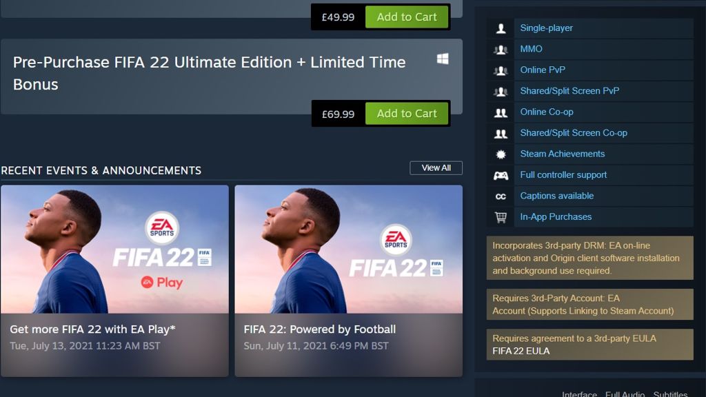 fifa 22 2 pc