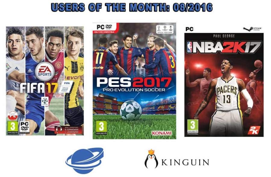 Game & Users του μήνα: Αύγουστος 2016