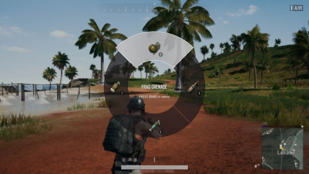 PUBG wheel menu