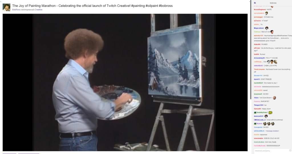 Κανάλι στο Twitch με τον Bob Ross