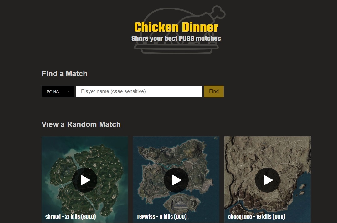 Chicken Dinner: Κάντε τα PUBG replays 2D βίντεο