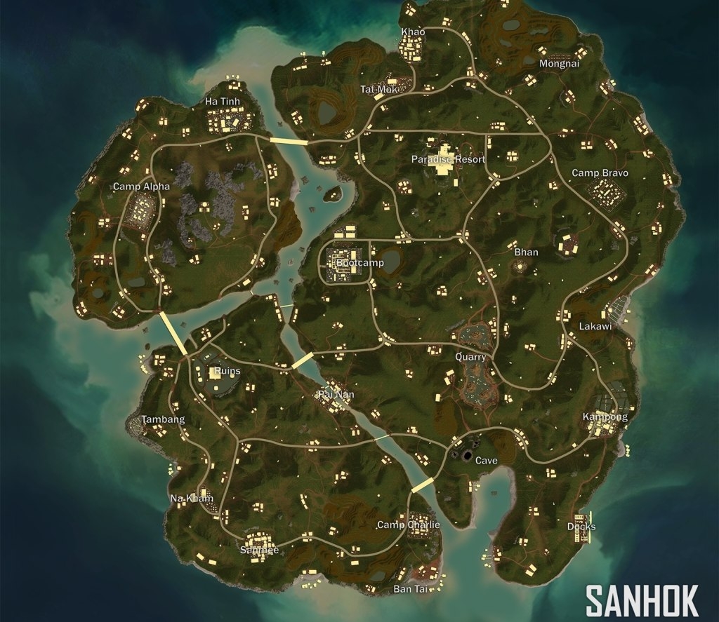 PlayerUnknown's Battlegrounds: Sanhok map