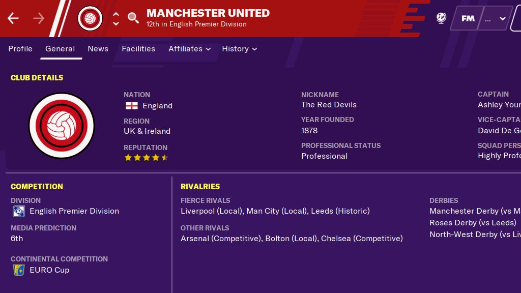 Η Manchester United θα ονομάζεται πλέον Manchester UFC στην σειρά Football Manager