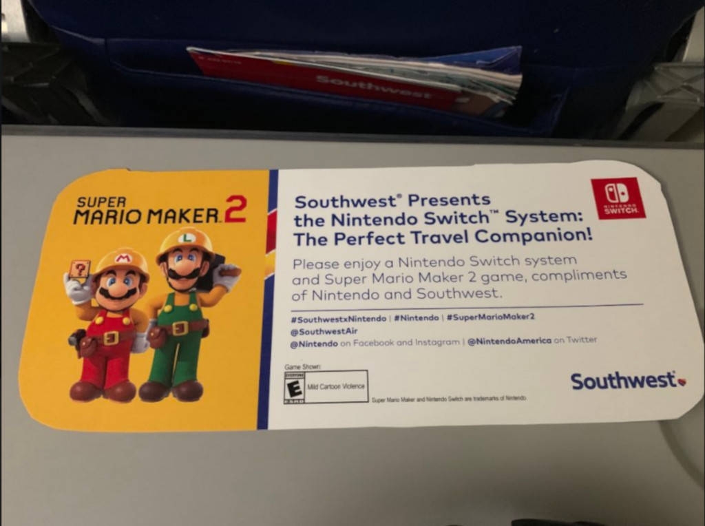 Η Southwest Airlines έδωσε σε όλους τους επιβάτες δωρεάν Nintendo Switch και Super Mario Maker 2