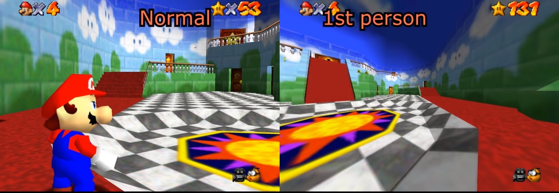 Super Mario 64 σε First-Person mode