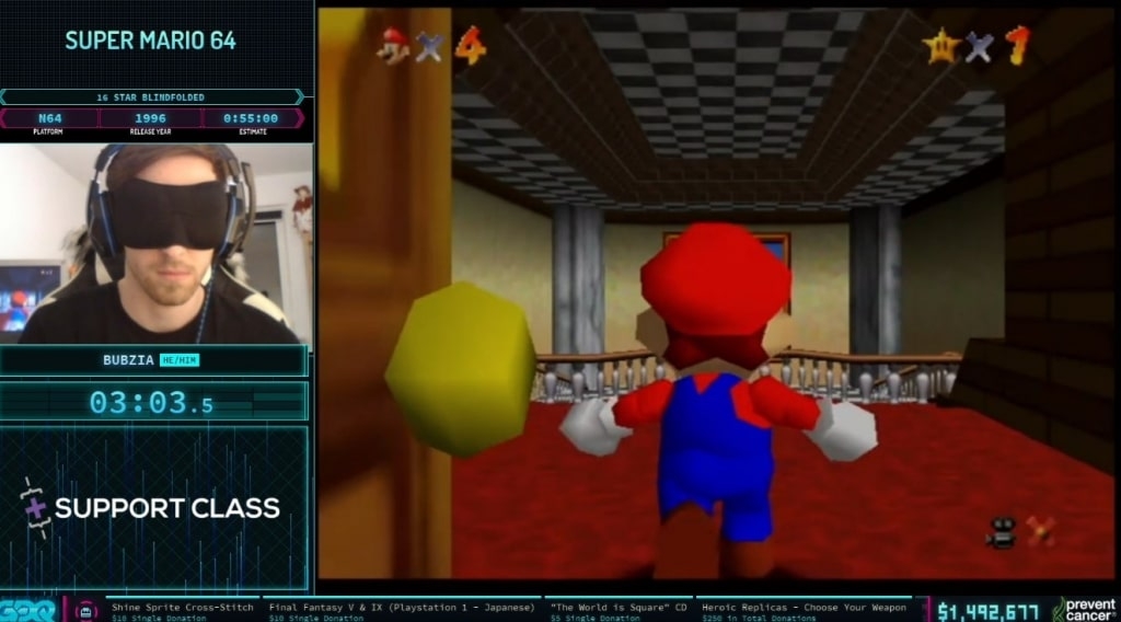 Speedrunner τερματίζει το Super Mario 64 με κλειστά μάτια