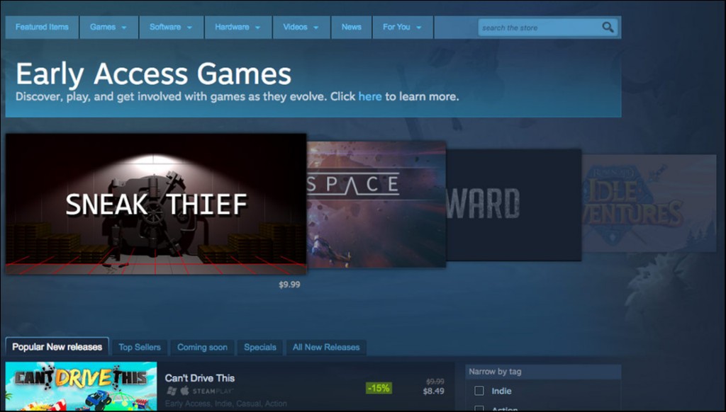 Steam: Επανασχεδιασμός του store