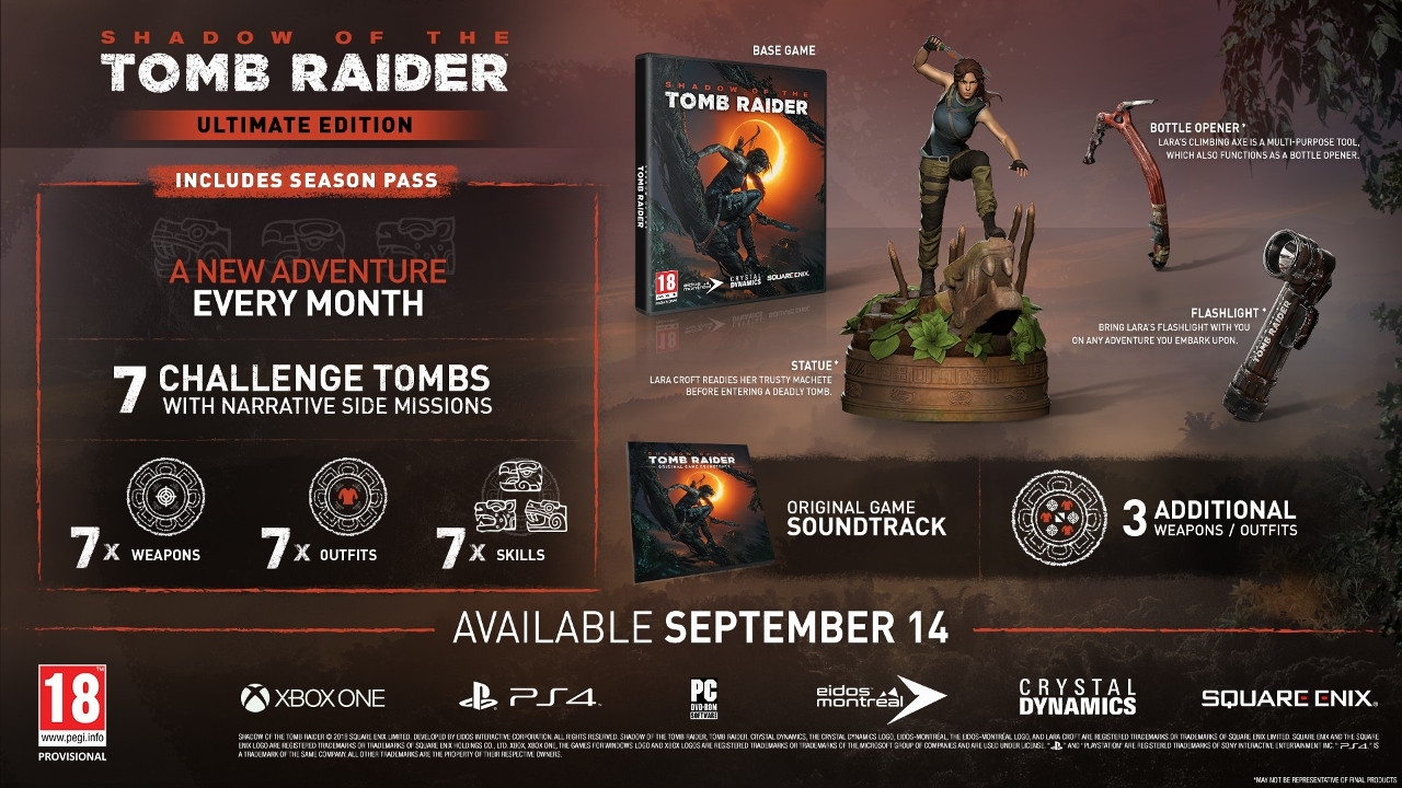 Shadow of the Tomb Raider Ultimate, Digital και Croft Edition