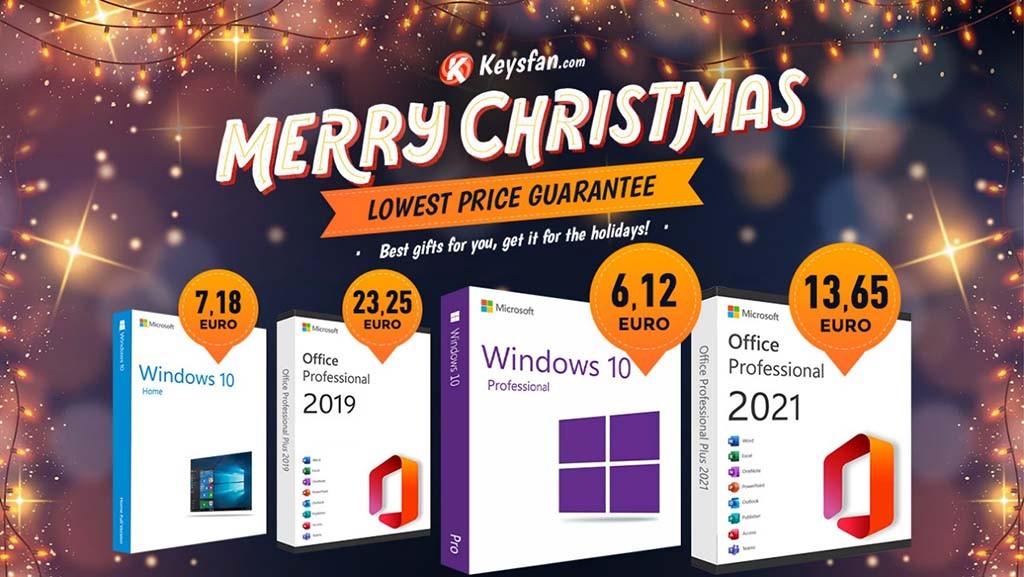 Χριστουγεννιάτικες προσφορές Keysfan: Windows 10 από 6.12€, Office 2021 μόνο με 13.65€!   