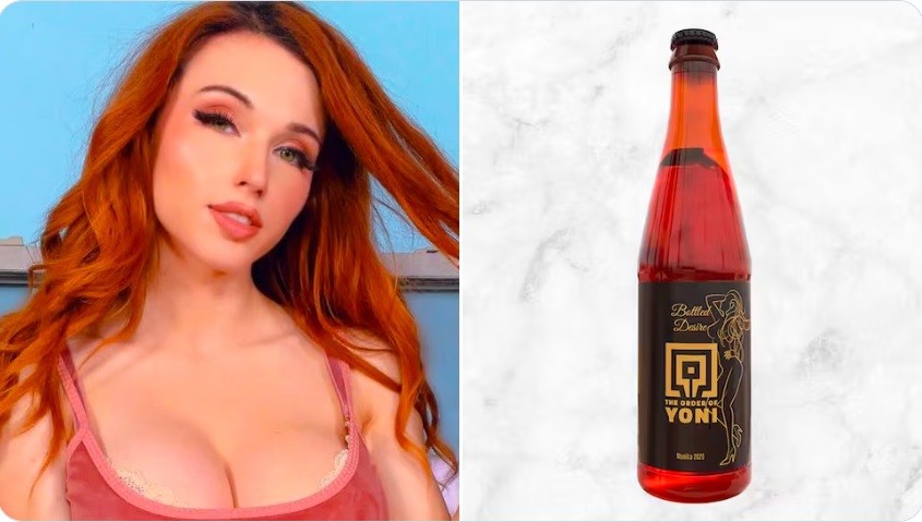 Η Twitch streamer Amouranth πουλάει μπύρα με μαγιά από τα κολπικά υγρά της